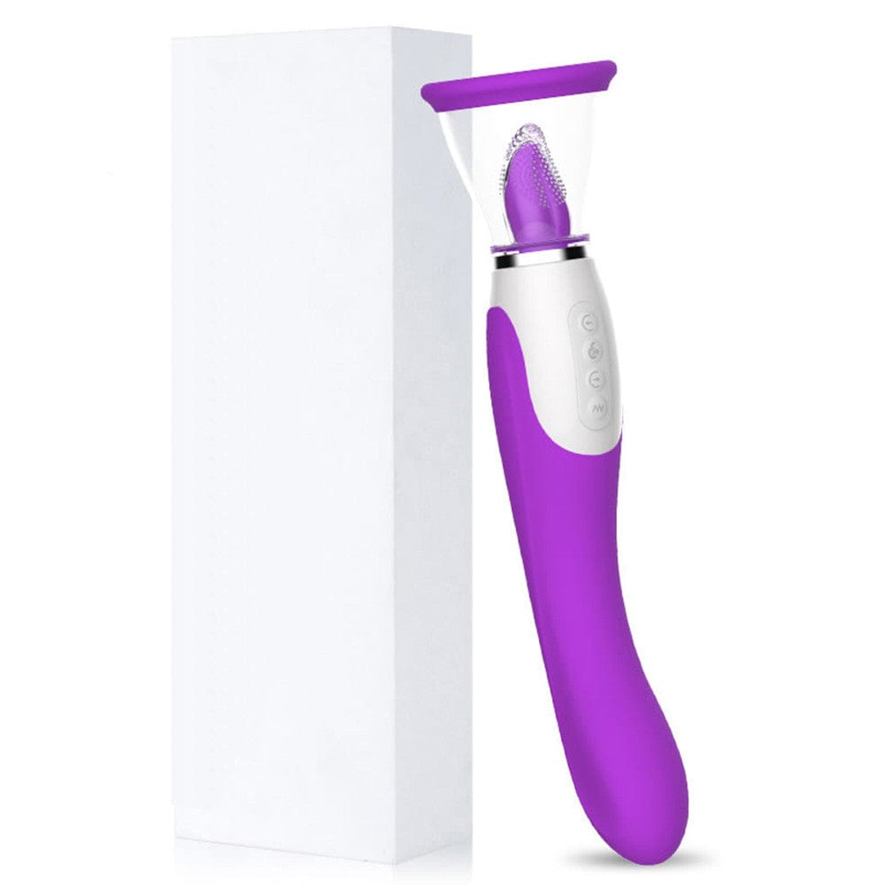 Lurevibe - Hard Rock Vibrating Rod Female Masturbator Vibrating Av Bead Rotating Rod Automatic Heating Sucking Tongue Licker Pluggable Device - Lurevibe