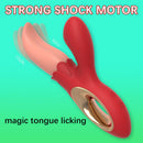 Lurevibe - Multiple Frequency Conversion Sucking / Tapping Rose Tongue-licking Vibrator - Lurevibe
