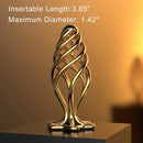 Lurevibe - Gold Stainless Steel Hollow Anal Plug For Male And Female Anal Expansion - Lurevibe