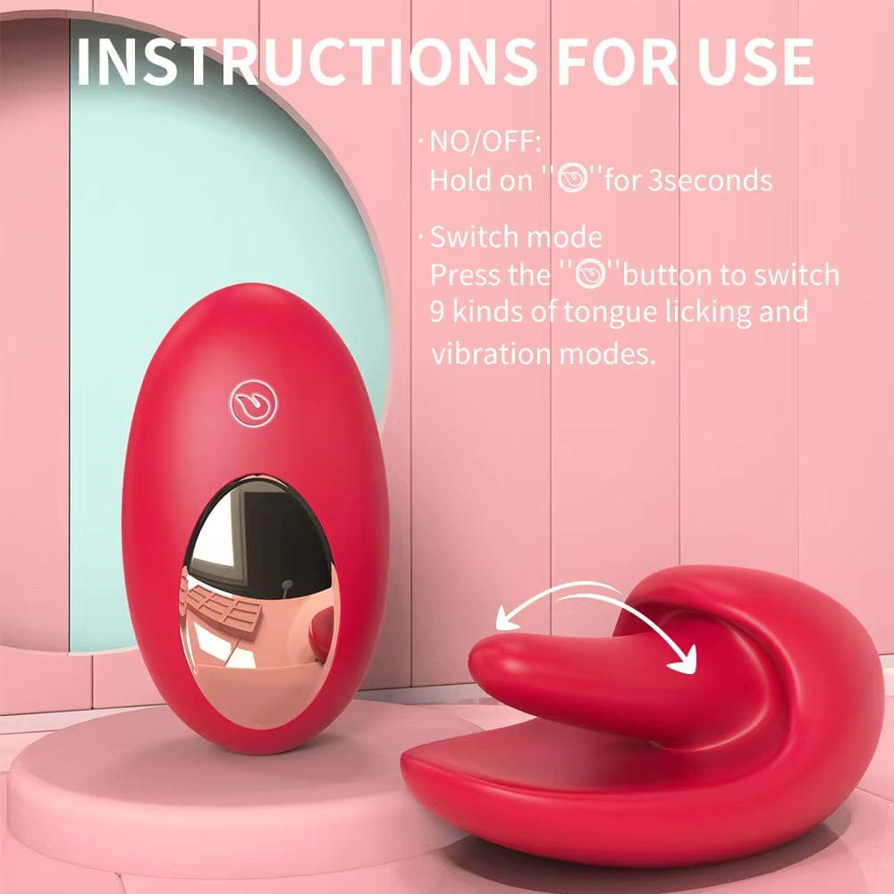 Lurevibe - Tongue Shape Licking Nipples Clit Stimulation Vibrators For Women - Lurevibe