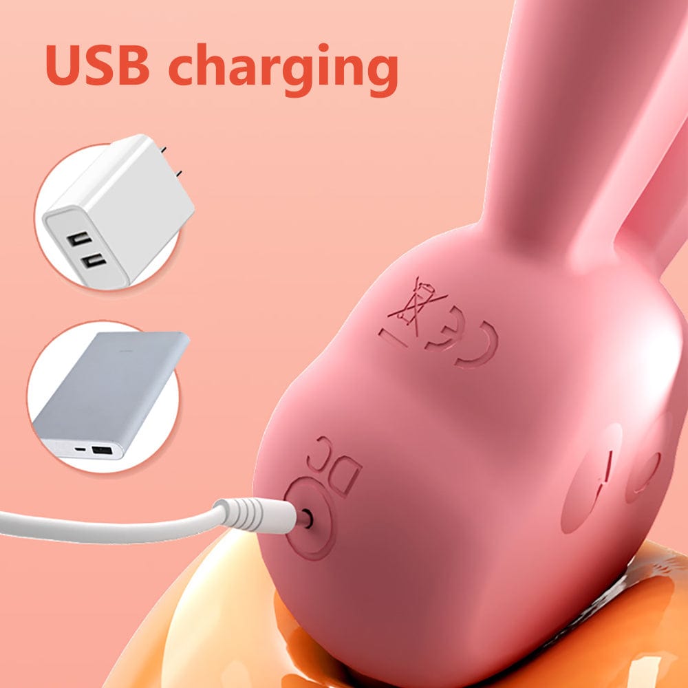 Lurevibe - Electric Shock Rabbit Vibrator Cute Shaped Nipple Massager Clitoris Stimulator - Lurevibe