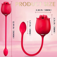 Lurevibe - S475-3 Three Pistils Rose Toy With Vibrating Bud - Lurevibe