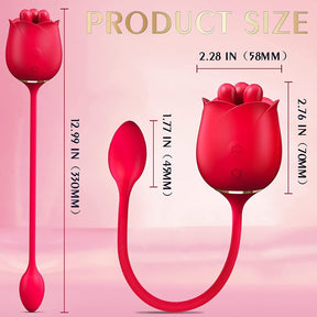 Lurevibe - S475-3 Three Pistils Rose Toy With Vibrating Bud - Lurevibe