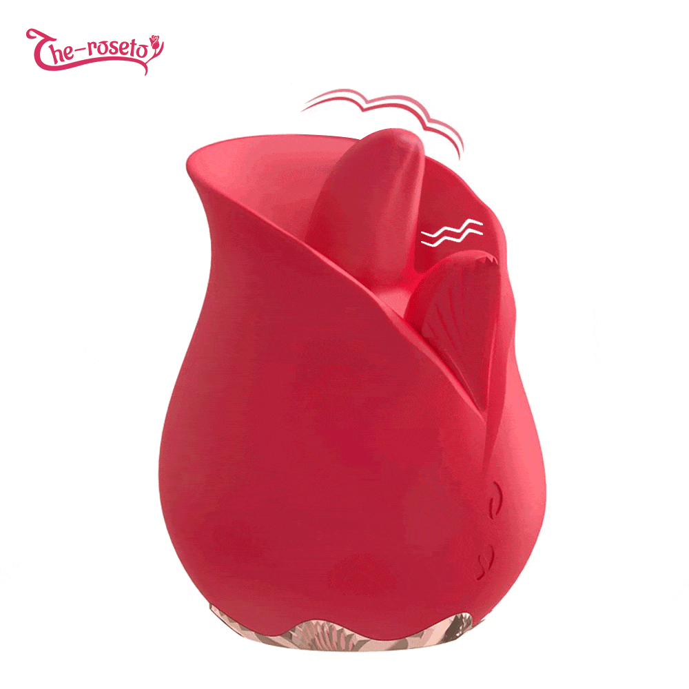 Lurevibe - Roman 9 Frequency Tongue-licking Rose Toy - Lurevibe