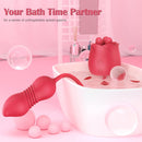 Lurevibe - S475-7 4-in-1 Three Pistils Rose Toy With Telescopic Egg - Lurevibe