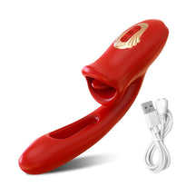 Lurevibe -  Rose Muncher 3 In 1 Rose Hollowed Out Kiss Tongue Vibrator - Lurevibe