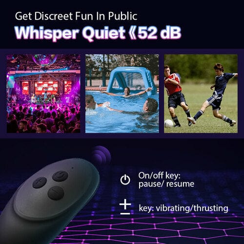 Lurevibe - 10 Thrilling Vibration 3 Thrusting Silicone Remote Control Cock Ring Anal Vibrator - Lurevibe