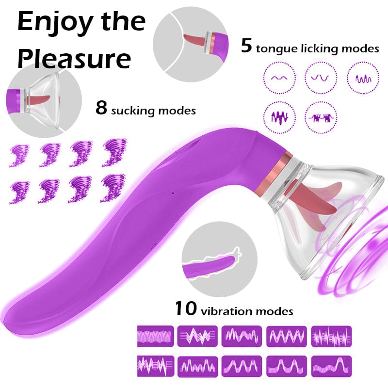 Lurevibe - Female Clitoral Sucking Tongue Vibrator - Lurevibe