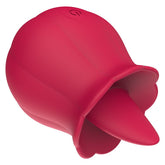 Lurevibe -10 Speeds Vibrating Rose Shape Tongue Licking Vibrator For Women - Lurevibe