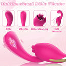 Lurevibe - Merlot 2-in-1 Tongue-licking Dildo Vibrator - Lurevibe