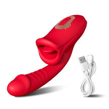 Lurevibe - Rose Muncher Mouth Shaped Lip Biting Vibrator With G Spot Vibrator - Lurevibe