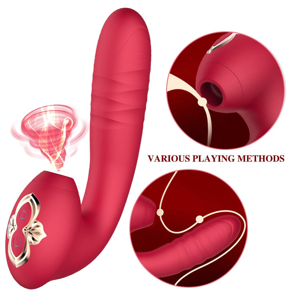 Lurevibe - Sucking Vibration Telescopic Vibrator Female Erotic Masturbation Device Adult Products - Lurevibe