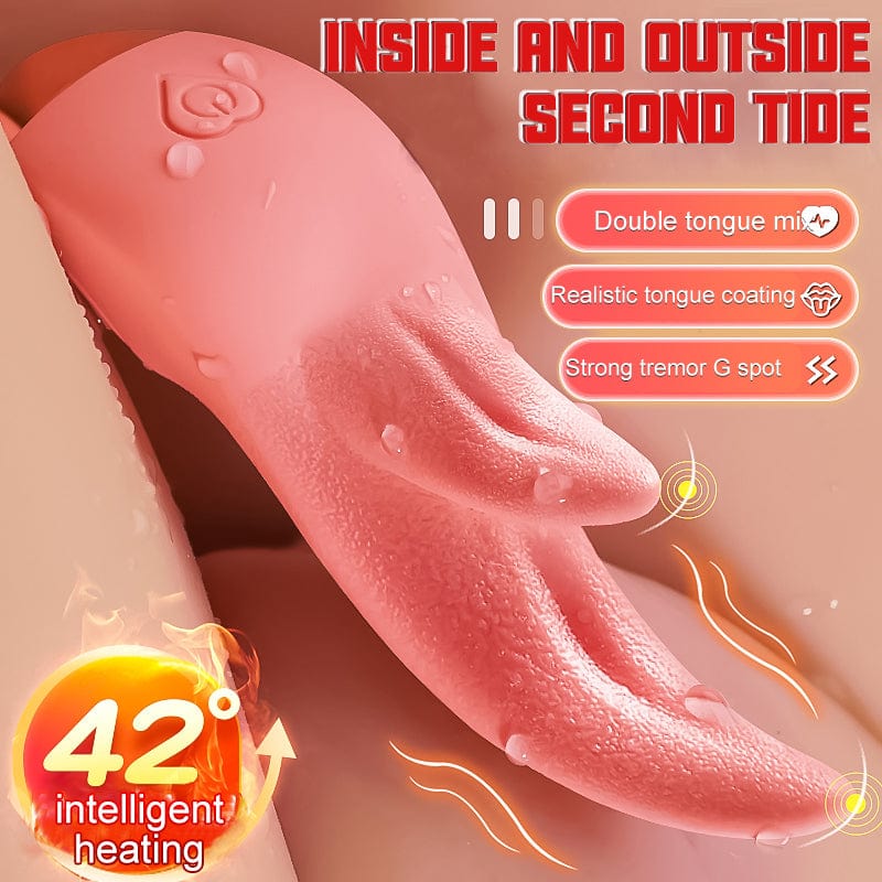 Lurevibe - Tongue Licking Device Silicone Female Second Tide Masturbation Vibrator Adult Toy - Lurevibe