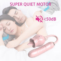 Lurevibe - New Rose Toy Warming G-spot Tongue Licking Vibrator - Lurevibe