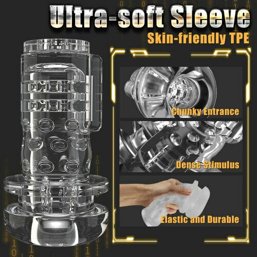 Lurevibe - Full Automatic Airplane Cup Male Articles, Masturbation Device, Retractable Adult Electric Cup - Lurevibe