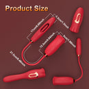 Lurevibe - Rose Muncher Lip Tongue Suction Vibrator With Patting Dildo Vibrator - Lurevibe
