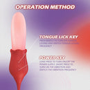 Lurevibe - Mia 2-in-1 Upgraded Tongue-licking Rose Toy With Licking Bullet Vibrator - Lurevibe
