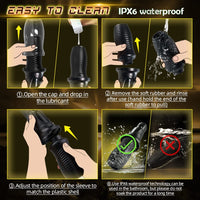 Lurevibe - Gawk Gawk Black (With Cover) Tivino Rotating Vibration Male Masturbation Cup - Lurevibe