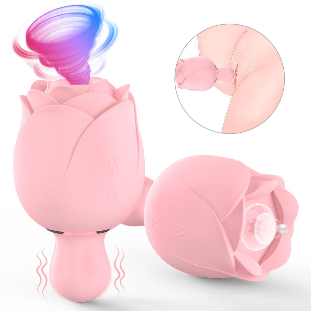 Lurevibe - Sucking Tapping And Vibrating Rose Toy - Lurevibe