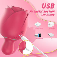 Lurevibe - Sucking Tapping And Vibrating Rose Toy - Lurevibe