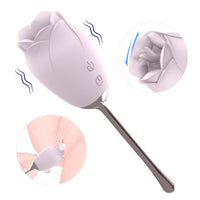Silicone Rose Vibrator With Tongue Lickingfor Women - Lurevibe