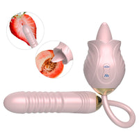 Lurevibe - New Rose Toy Warming G-spot Tongue Licking Vibrator - Lurevibe
