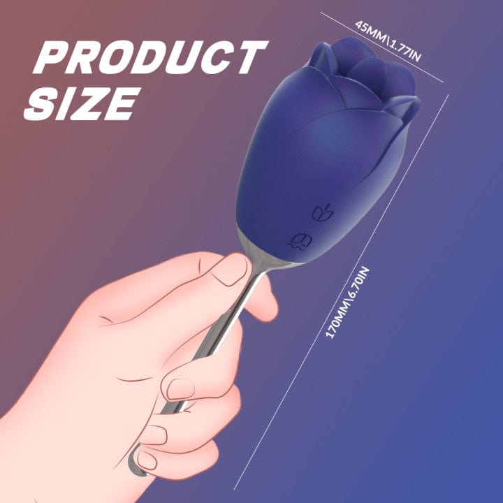 Silicone Rose Vibrator With Tongue Lickingfor Women - Lurevibe