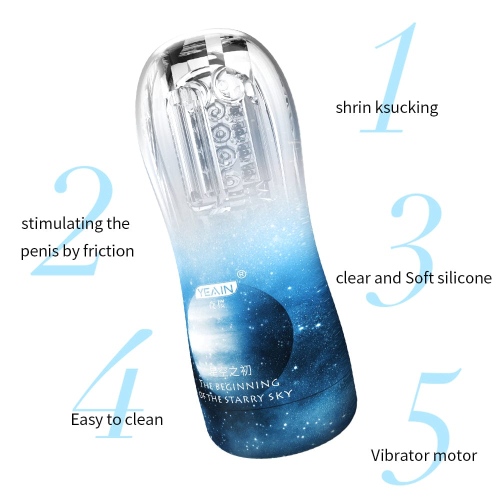 Lurevibe - Ransparent Sucking Vibrating Airplane Cup Automatic Male Trainer - Lurevibe