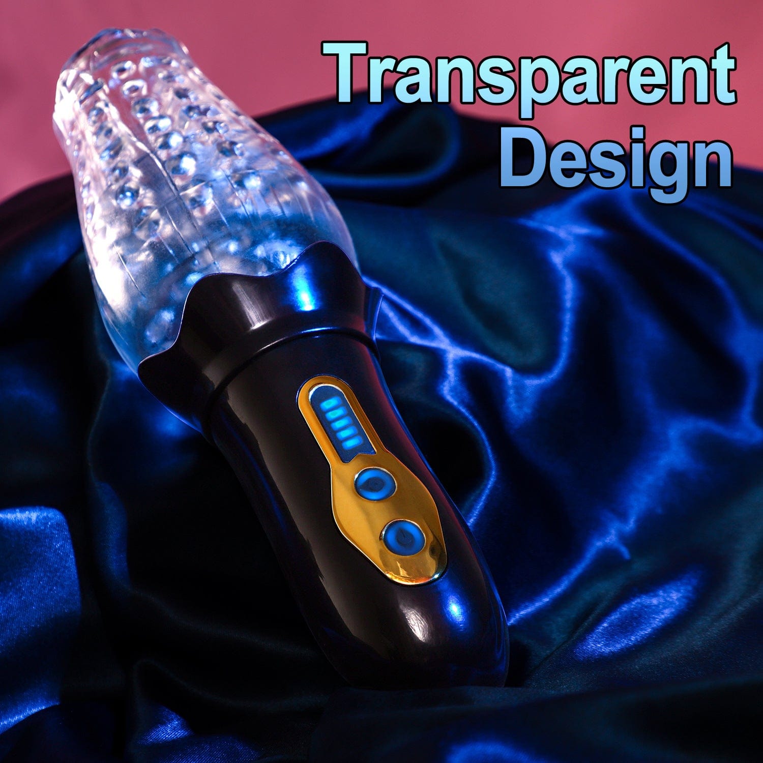 Lurevibe - Male Rose Penis Trainer Rotating Vibrating Deepthroat Masturbator - Lurevibe