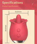 Lurevibe - Powerful Rose Toy Vibrator With Tongue Licking Oral Nipple Clit Clitoris Stimulator - Lurevibe
