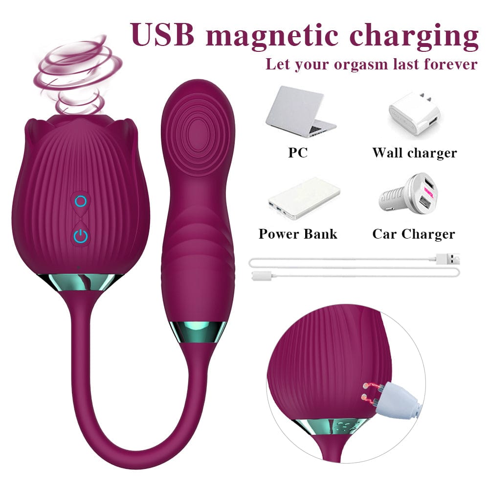 Lurevibe - Rose Vibrator Clitoris Stimulator - Lurevibe