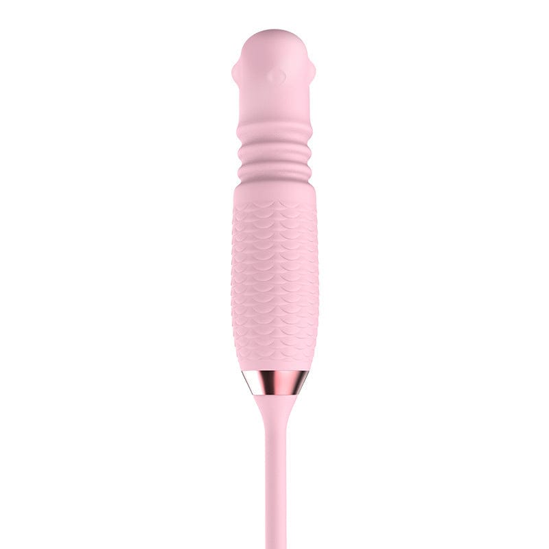 Lurevibe - Purple Rose Toy Rotating Pearls Telescopic Tongue-licking Vibrator - Lurevibe
