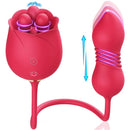 Lurevibe - S475-7 4-in-1 Three Pistils Rose Toy With Telescopic Egg - Lurevibe