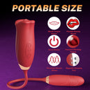Lurevibe - Rose Muncher Rose Kiss Tongue Vibrator With Thrusting Dildo Vibrator - Lurevibe