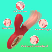 Lurevibe - Multiple Frequency Conversion Sucking / Tapping Rose Tongue-licking Vibrator - Lurevibe