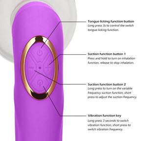 Lurevibe - Female Clitoral Sucking Tongue Vibrator - Lurevibe